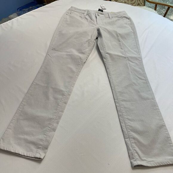 NWT Ann Taylor Factory Grey Curvy Skinny Leg Corduroy Pants Size 10 New - Picture 1 of 7